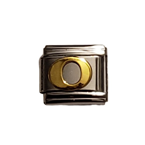 Italian Charm Bracelet Alphabet Letter Link - LETTER "O" - Picture 1 of 1